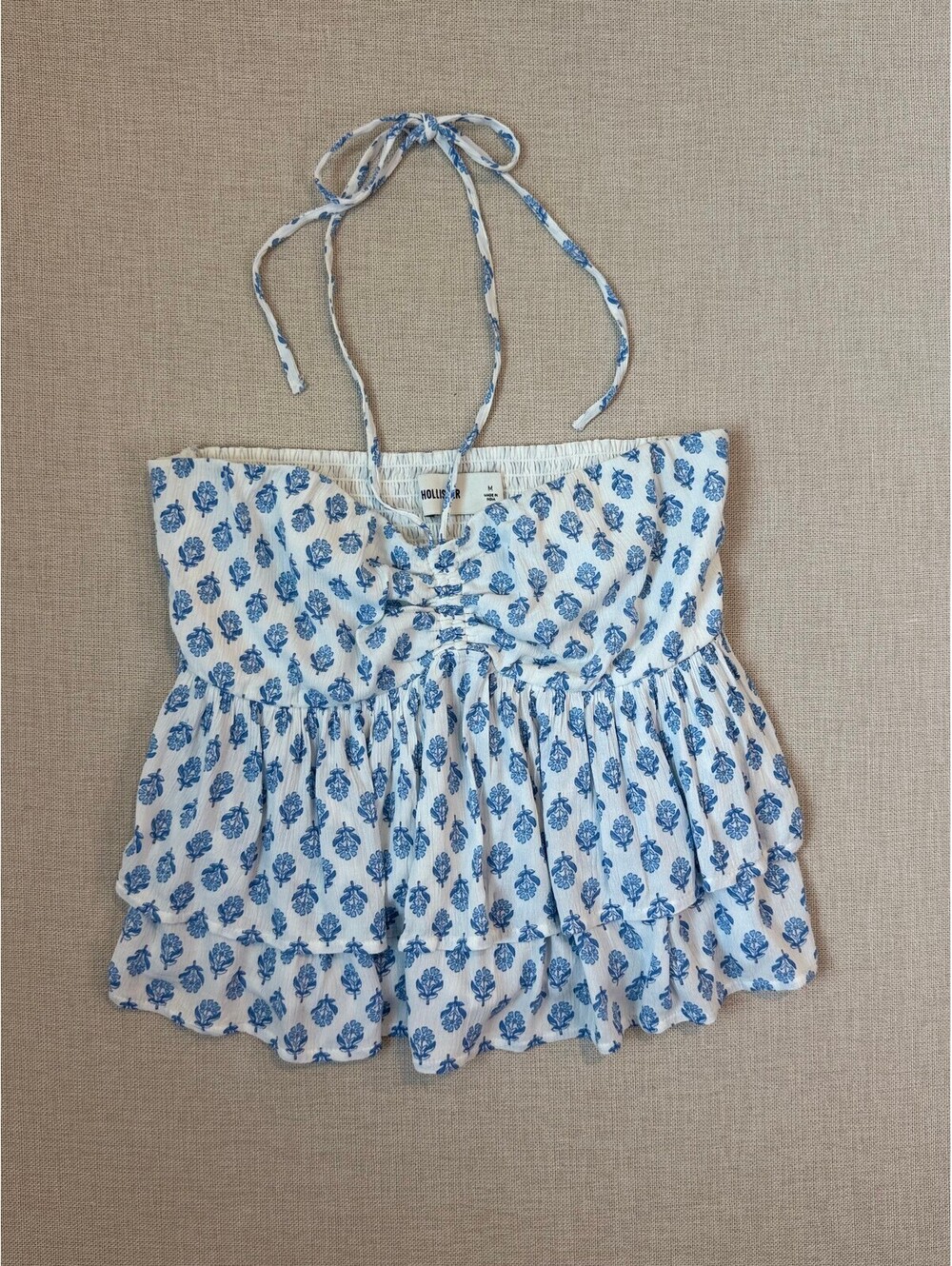 Hollister Co Women's Tiered Halter Baby Doll Top - Size Medium